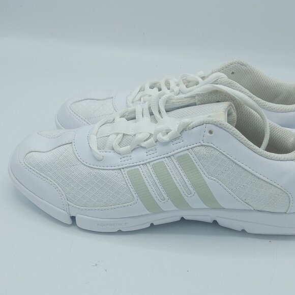 Women Girls White Grey Adidas Triple Cheer Sneakers Size 9 Model #111089250 - Picture 4 of 16